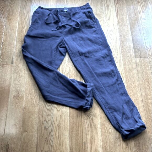 Nordstrom Caslon Linen Navy Pants - Picture 3 of 5
